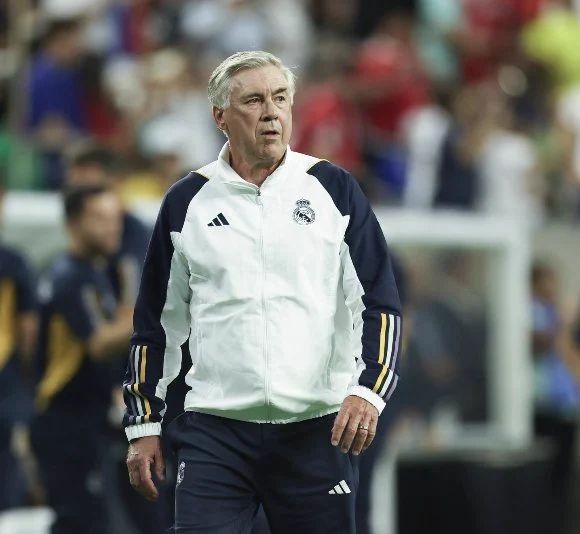 Real Madrid coach Carlo Ancelotti has said they don't need any new signings ahead of new season. Photo credit: Twitter